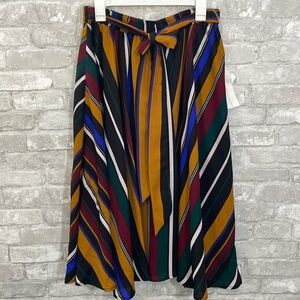 Live 4 Truth Striped Multicolored MIDI Skirt